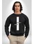 Vazgeçme Erkek Kadın Unisex Dijital Baskılı Siyah Sweatshirt 1