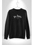 Los Angeles Sokak Tarzı Erkek Kadın Unisex Dijital Baskılı Siyah Sweatshirt 1