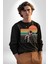 Uzay Adamı Tasarımı Erkek Kadın Unisex Dijital Baskılı Siyah Sweatshirt 4