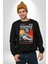 Julius Sezar Antil Heykel Erkek Kadın Unisex Dijital Baskılı Siyah Sweatshirt 2