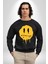 Eriyen Emoji Bugün Hissetmiyorum Erkek Kadın Unisex Dijital Baskılı Siyah Sweatshirt 5