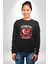Türkiye Ay Yıldız Kırmızı Beyaz Kalp Erkek Kadın Unisex Dijital Baskılı Siyah Sweatshirt 1