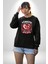 Türkiye Ay Yıldız Kırmızı Beyaz Kalp Erkek Kadın Unisex Dijital Baskılı Siyah Sweatshirt 3