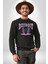 Detroit Kampüs Erkek Kadın Unisex Dijital Baskılı Siyah Sweatshirt 1