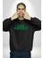 Sev Kendini Olumlu Bakış Açısı Yazılı Erkek Kadın Unisex Dijital Baskılı Siyah Sweatshirt 3