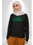 Sev Kendini Olumlu Bakış Açısı Yazılı Erkek Kadın Unisex Dijital Baskılı Siyah Sweatshirt 4