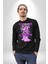 Siber Sokak Stili Erkek Kadın Unisex Dijital Baskılı Siyah Sweatshirt 4