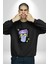 Sadece Piskoloji Erkek Kadın Unisex Dijital Baskılı Siyah Sweatshirt 4