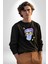 Sadece Piskoloji Erkek Kadın Unisex Dijital Baskılı Siyah Sweatshirt 5
