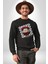 Dudak Dolar Açgözlülük Simgesi Erkek Kadın Unisex Dijital Baskılı Siyah Sweatshirt 2