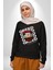 Dudak Dolar Açgözlülük Simgesi Erkek Kadın Unisex Dijital Baskılı Siyah Sweatshirt 5