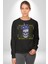 Adil Zihin Karışın Zihin Kral Iskelet Erkek Kadın Unisex Dijital Baskılı Siyah Sweatshirt 4