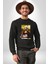 Monalisa Elektrik Özel Yapay Zeka Tasarımı Erkek Kadın Unisex Dijital Baskılı Siyah Sweatshirt 2
