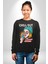 Sakin Ol Tüm Sorunlar Çözüldü Dondurma Ile Erkek Kadın Unisex Dijital Baskılı Siyah Sweatshirt 1