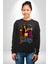 Kayakcı Kız Erkek Kadın Unisex Dijital Baskılı Siyah Sweatshirt 5