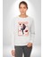 Astronot Gezegen Uzay Aracı Erkek Kadın Unisex Dijital Baskılı Beyaz Sweatshirt 5