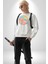 Yaz Tatili Güneş Geldi Tema Erkek Kadın Unisex Dijital Baskılı Beyaz Sweatshirt 3