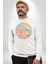 Yaz Tatili Güneş Geldi Tema Erkek Kadın Unisex Dijital Baskılı Beyaz Sweatshirt 4
