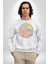 Yaz Tatili Güneş Geldi Tema Erkek Kadın Unisex Dijital Baskılı Beyaz Sweatshirt 5