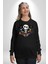 Halloween Skeleton Eğlenceli Cadılar Bayramı Erkek Kadın Unisex Dijital Baskılı Siyah Sweatshirt 1