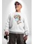 Medical Maske ve Sanat Uyumu Erkek Kadın Unisex Dijital Baskılı Beyaz Sweatshirt 5
