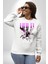 Sokak Stili Katil Aşk Meleği Erkek Kadın Unisex Dijital Baskılı Beyaz Sweatshirt 1