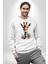 Yapay Zeka Sanat Zürafa Çiçekler Çizimi Erkek Kadın Unisex Dijital Baskılı Beyaz Sweatshirt 1