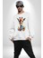 Yapay Zeka Sanat Zürafa Çiçekler Çizimi Erkek Kadın Unisex Dijital Baskılı Beyaz Sweatshirt 3