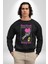 Kalp Kırıklığı Aşkın Ne Kadar?para Konuşalım? Erkek Kadın Unisex Dijital Baskılı Siyah Sweatshirt 2