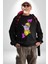 Einstein Retro Dil Çıkarma Devam Ettir Erkek Kadın Unisex Dijital Baskılı Siyah Sweatshirt 3