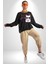 Deadpool Kahvaltı Tasarım Erkek Kadın Unisex Dijital Baskılı Siyah Sweatshirt 1