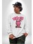 Öfkeli Voodoo Tavşan Xox Erkek Kadın Unisex Dijital Baskılı Beyaz Sweatshirt 3