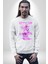 Siber Sokak Stili Erkek Kadın Unisex Dijital Baskılı Beyaz Sweatshirt 4