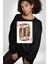 King Of Hearts Klasik Iskambil Kartı Grafiği Erkek Kadın Unisex Dijital Baskılı Siyah Sweatshirt 1