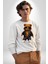 Hiphop Ayı Tedy Güneş Gözlük Deri Ceket Erkek Kadın Unisex Dijital Baskılı Beyaz Sweatshirt 5