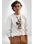 Dünya Barışı Özgürlük Zafer Işareti Erkek Kadın Unisex Dijital Baskılı Beyaz Sweatshirt 3