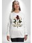 Gözlüklü Kedi Çift Tasarım Erkek Kadın Unisex Dijital Baskılı Beyaz Sweatshirt 4