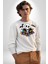 Halloween Skeleton Eğlenceli Cadılar Bayramı Erkek Kadın Unisex Dijital Baskılı Beyaz Sweatshirt 1