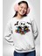 Halloween Skeleton Eğlenceli Cadılar Bayramı Erkek Kadın Unisex Dijital Baskılı Beyaz Sweatshirt 3
