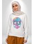 Şeker Kafatası (Day Of The Dead) Erkek Kadın Unisex Dijital Baskılı Beyaz Sweatshirt 5