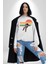 Uzay Adamı Tasarımı Erkek Kadın Unisex Dijital Baskılı Beyaz Sweatshirt 4