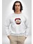 Dudak Dolar Açgözlülük Simgesi Erkek Kadın Unisex Dijital Baskılı Beyaz Sweatshirt 1