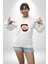 Dudak Dolar Açgözlülük Simgesi Erkek Kadın Unisex Dijital Baskılı Beyaz Sweatshirt 2