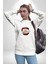 Dudak Dolar Açgözlülük Simgesi Erkek Kadın Unisex Dijital Baskılı Beyaz Sweatshirt 3