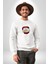 Dudak Dolar Açgözlülük Simgesi Erkek Kadın Unisex Dijital Baskılı Beyaz Sweatshirt 4