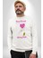 Kalp Kırıklığı Aşkın Ne Kadar?para Konuşalım? Erkek Kadın Unisex Dijital Baskılı Beyaz Sweatshirt 4