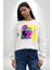Heykel Anlamadığınız Şeyden Nefret Etmeyin Erkek Kadın Unisex Dijital Baskılı Beyaz Sweatshirt 1