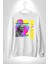 Heykel Anlamadığınız Şeyden Nefret Etmeyin Erkek Kadın Unisex Dijital Baskılı Beyaz Sweatshirt 3