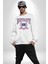 Detroit Kampüs Erkek Kadın Unisex Dijital Baskılı Beyaz Sweatshirt 4