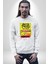 Aşk Meleği Sahte Melek Sus Erkek Kadın Unisex Dijital Baskılı Beyaz Sweatshirt 4